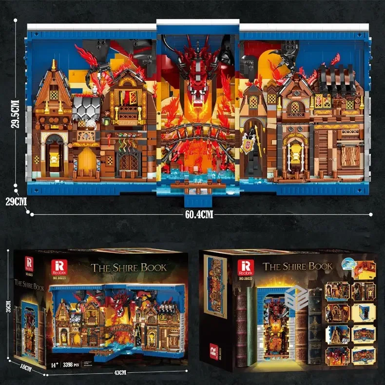Reobrix 66035 New Product Hobbit Shire Book Toy Building Block Model Building Block Set Toy Children's Gift