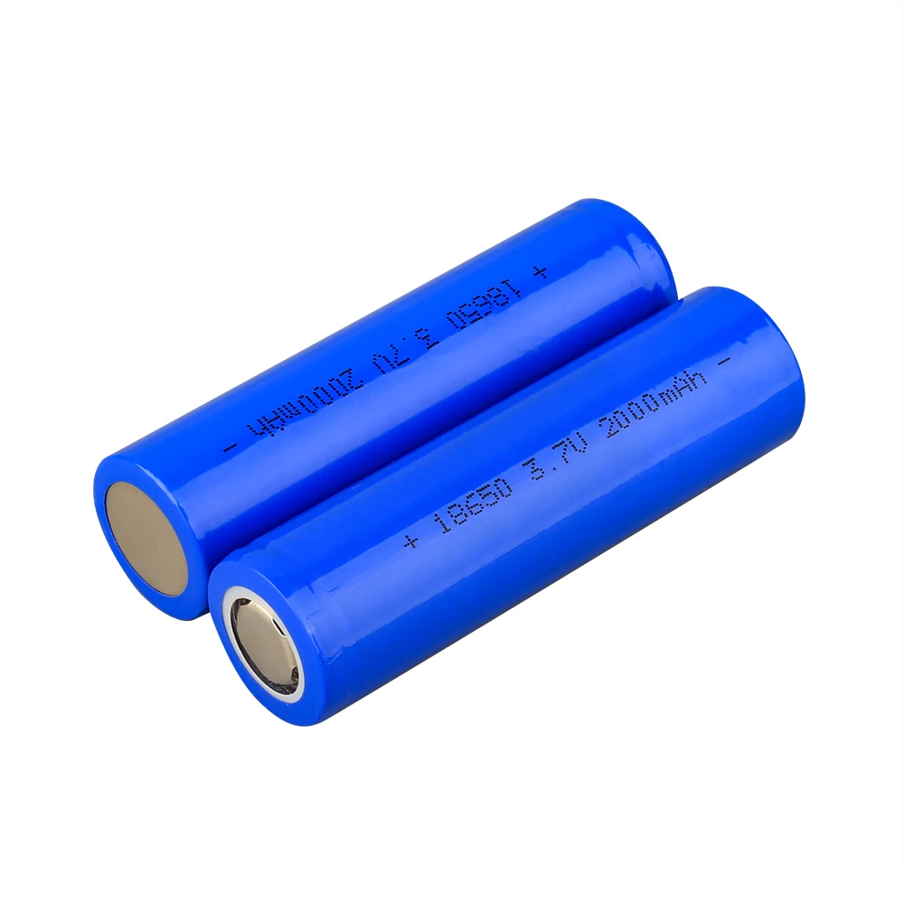 18650 Li ion Battery 3.7V 2000mAh Pointed Top Lithium Rechargeable Batteries For Toy Flashlight Calculator Radio(NO PCB)