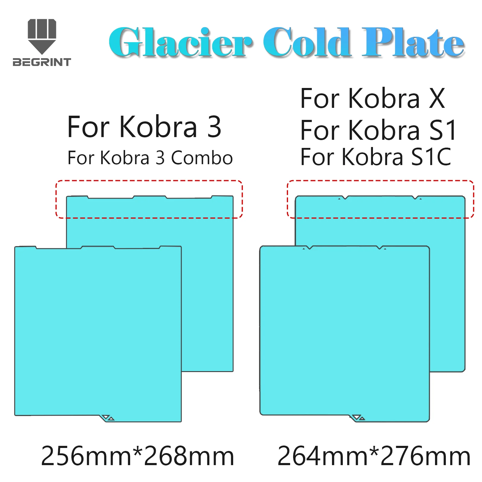 

Cold Plate Glacier for Anycubic Kobra S1 Build Plate Kobra 3 PLA PETG Cool Printing Strong Adhesion Kobra S1 KX Accessories