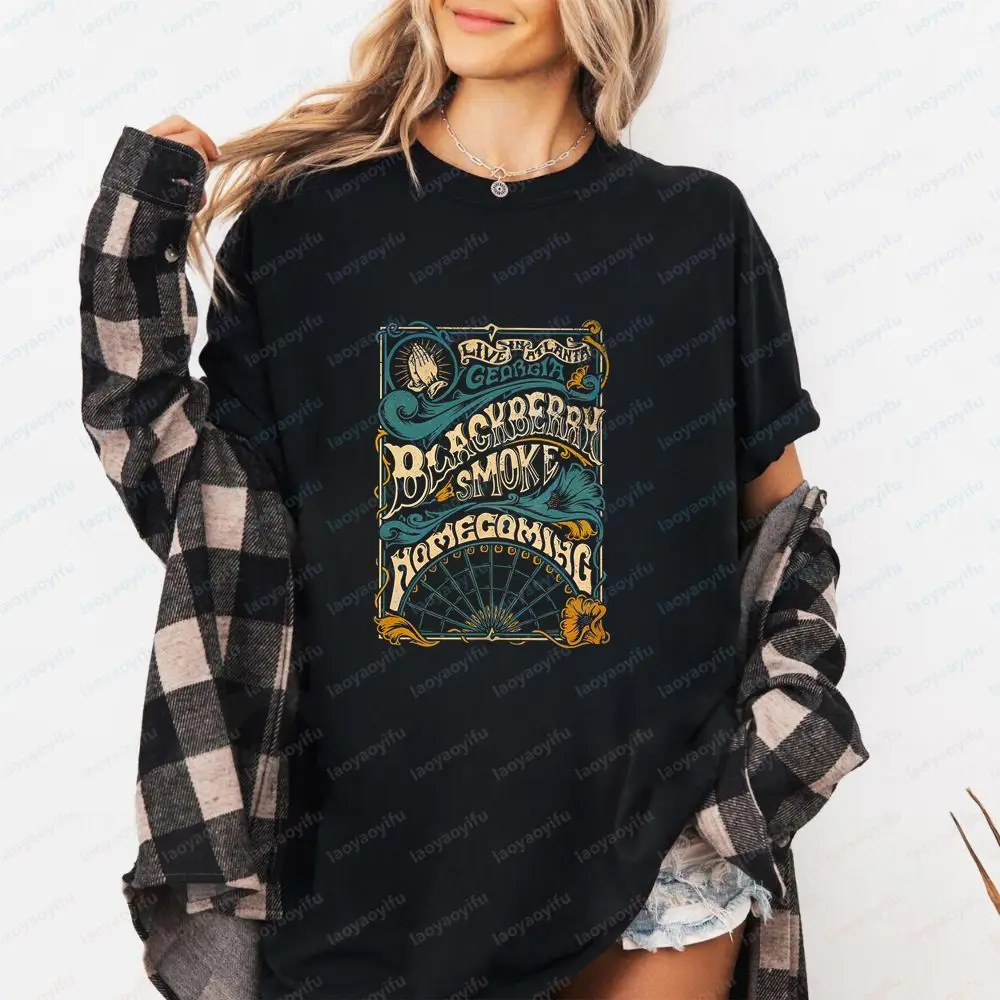 Blackberry Smoke Band - Summer Trend Short-Sleeved T-Shirt for Both Men and Women with Universal Design Pattern