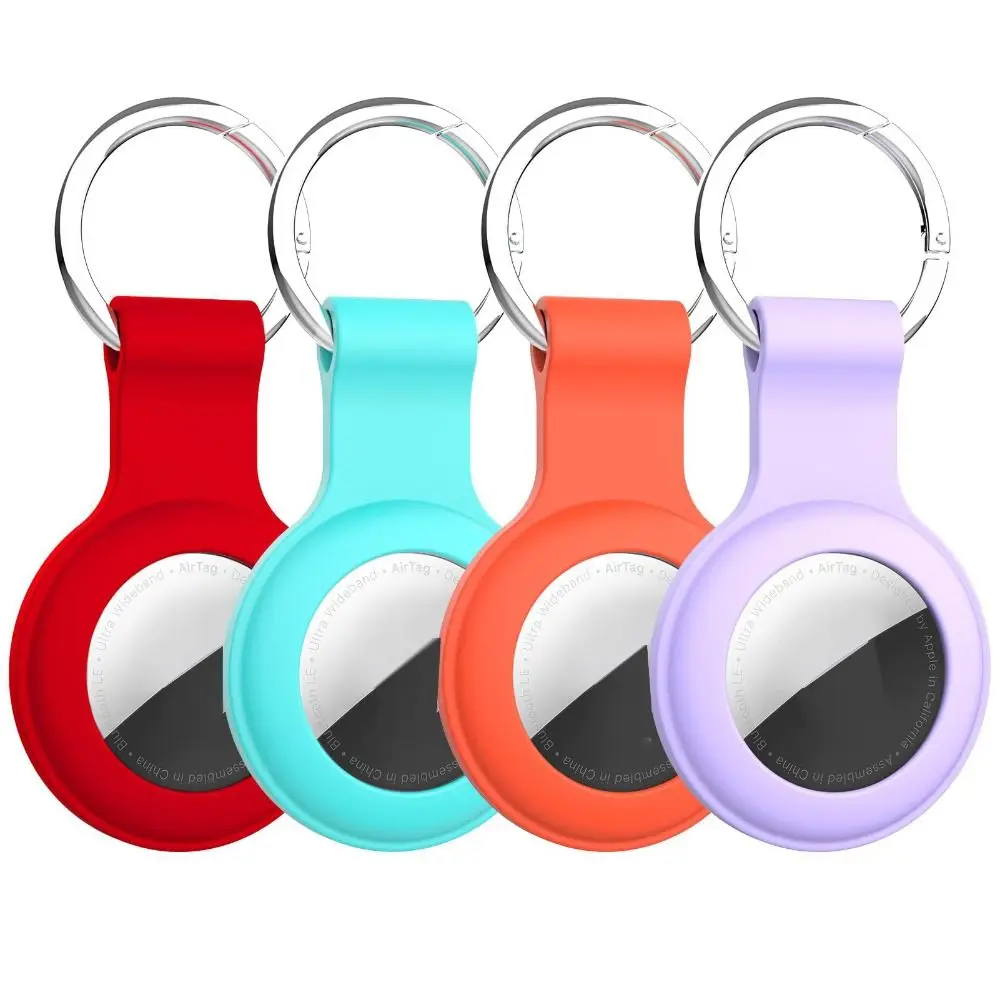 Keychain Protective Case Anti-lost Full Protection Protective Cover Silicone Shock-proof Smart Accessories for Apple AirTag