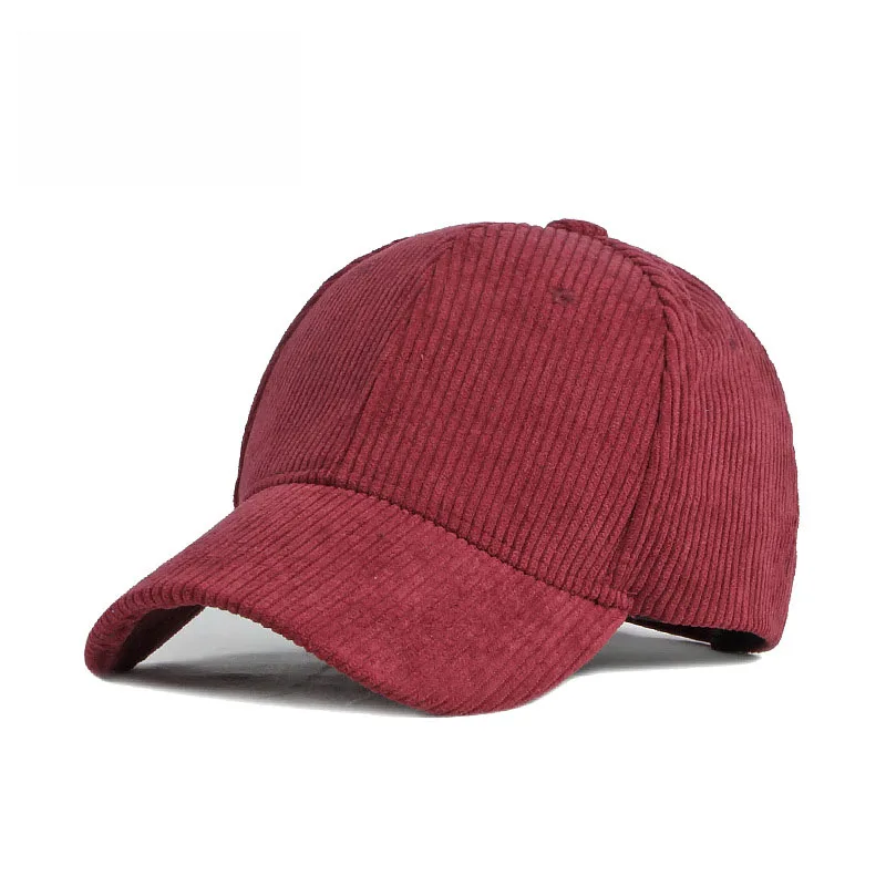 Corduroy Baseball Cap For Women Men New Cotton Solid Color Sunhat Sport Snapback Caps Autumn Warm Fashion Hip Hop Fishing Hat, image 13