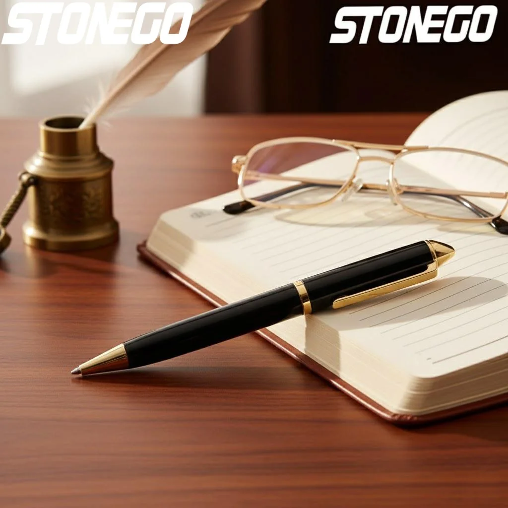 Metal Ballpoint Pen Refillable 1.0mm Medium Point Rollerball Pen Office School Writing Supplies Ink Pens for Students Work Gifts