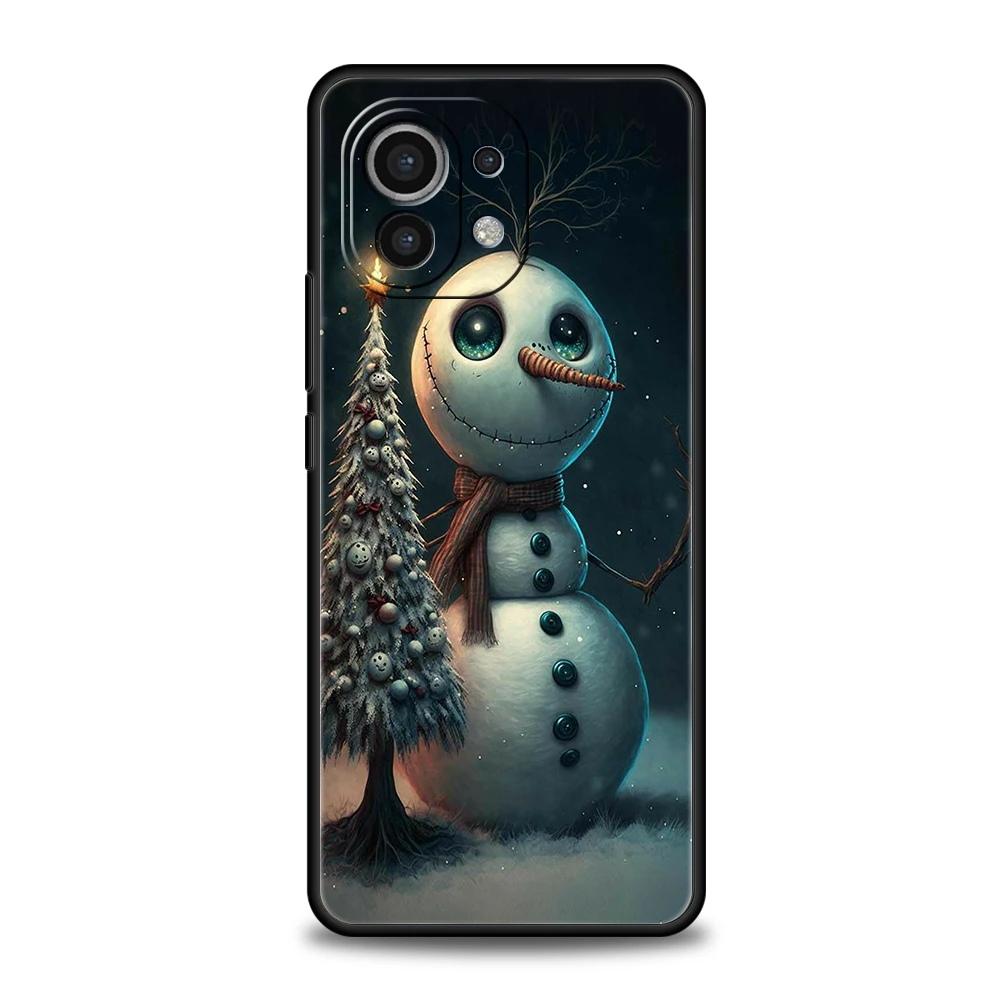 Snow Merry Christmas Phone Case for Xiaomi Poco C51 F3 X3 X4 GT NFC M3 M4 M5 Mi 13 12 11 Ultra 12T Pro Lite 5G Silicone Cover