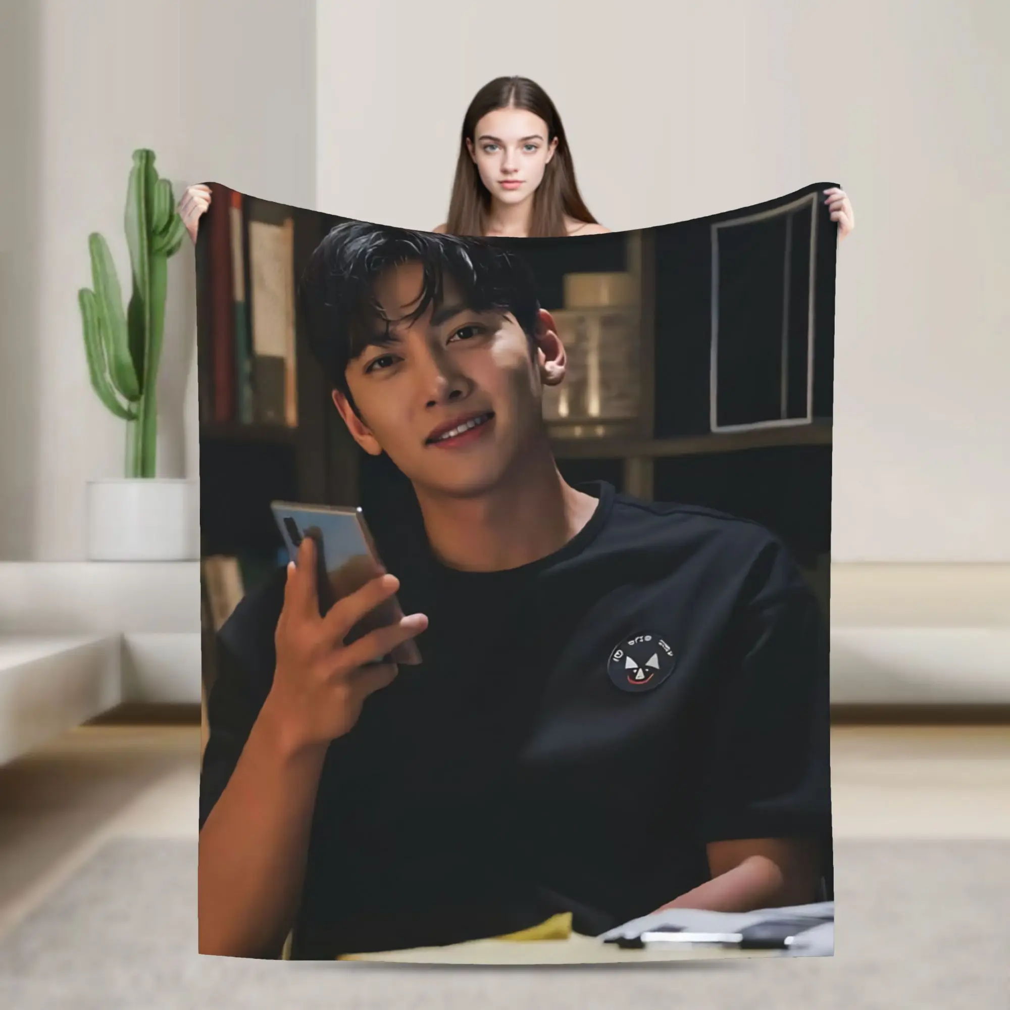Super Soft Ji Chang-Wook Throw Blanket Premium Fleece Flannel Lightweight  Bed Blanket Cozy Plush Blankets All Season Use