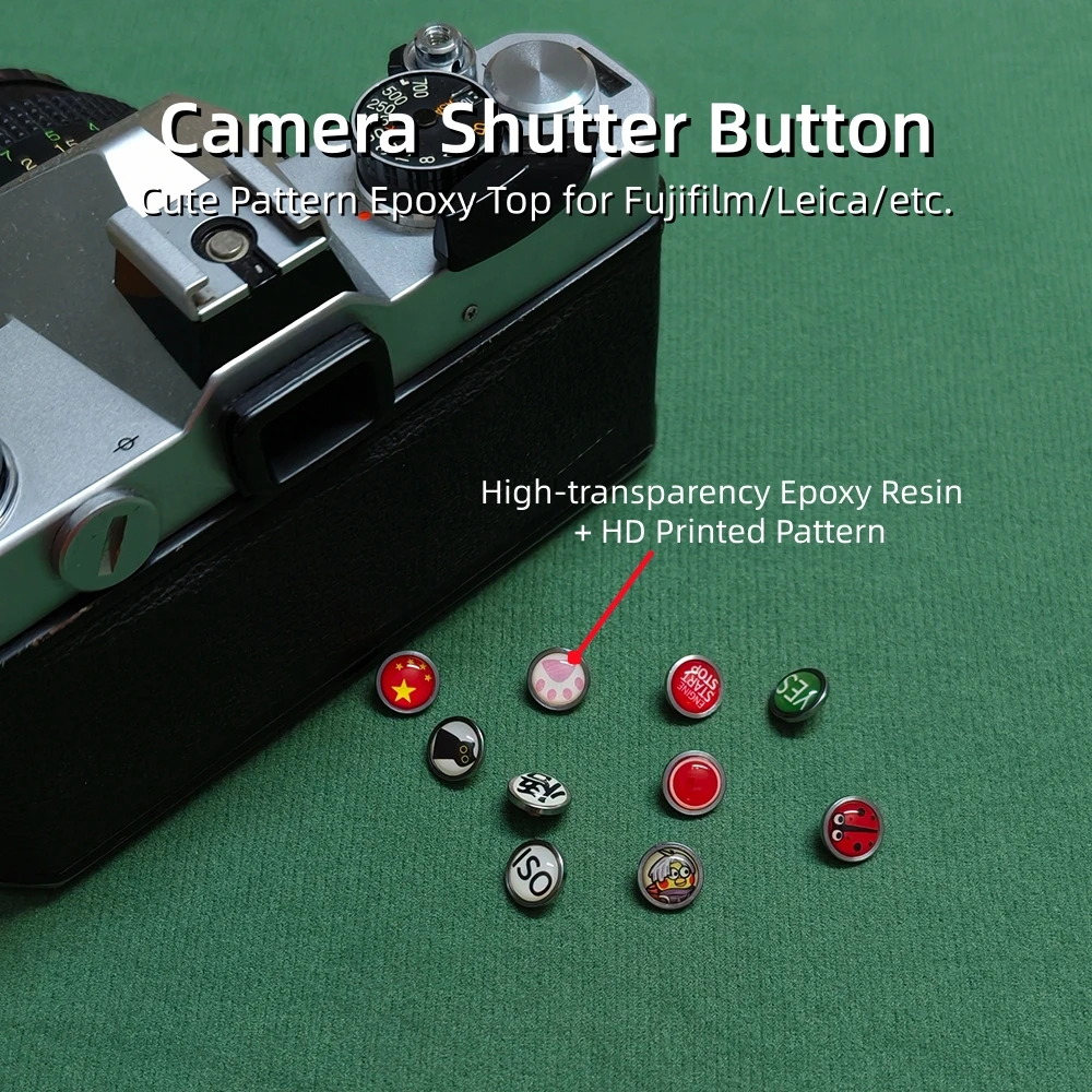 Colorful Pattern Shutter Release Button Universal For Fuji XT50 XM5 Leica Q3 Nikon ZF Sony Canon Mirrorless Camera Accessories