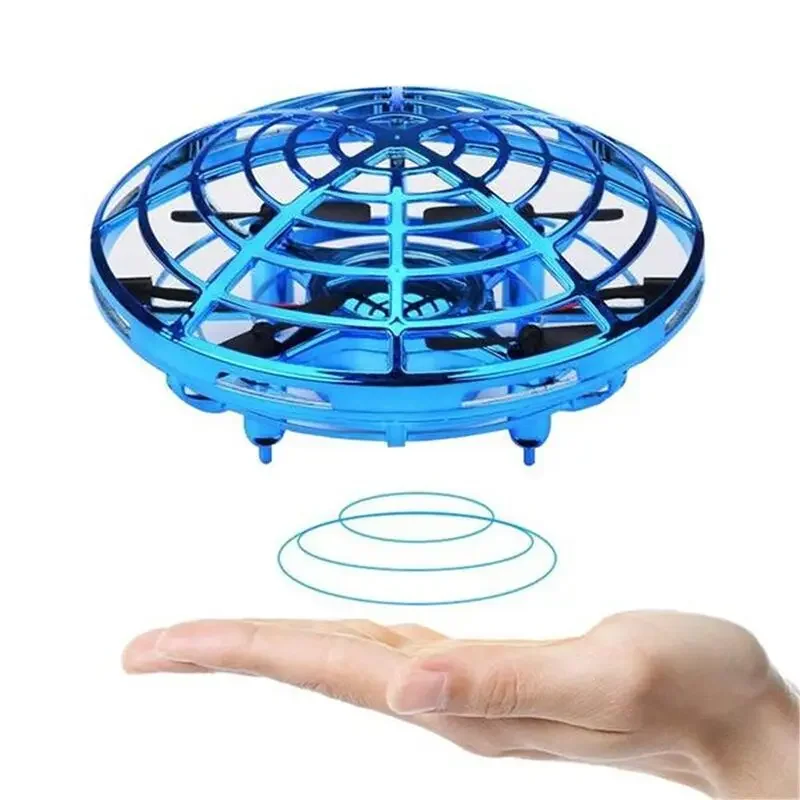 Mini RC UFO Helicopter With LED Light Hand Sensing Helicopters Pocket Portable Flying Model Quadcopter Drone Gifts Toys