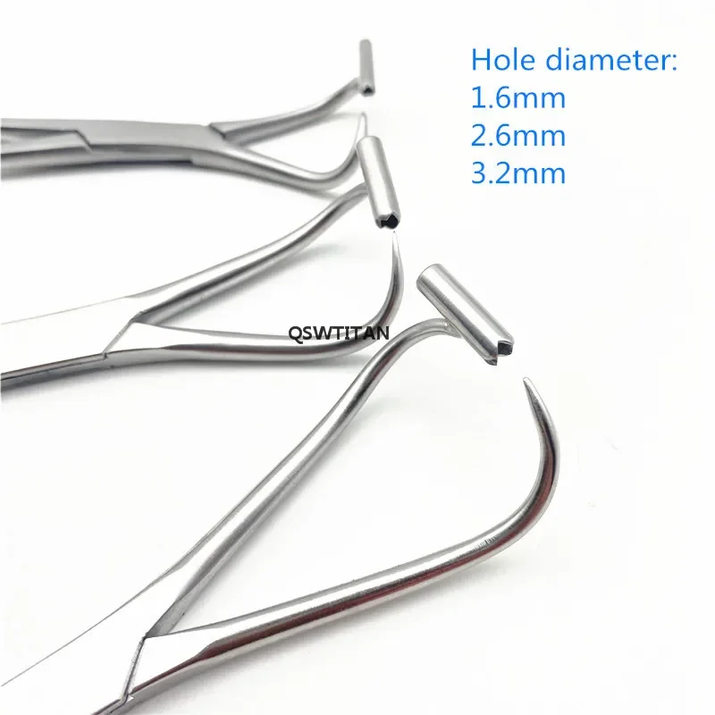 QSWTITAN Bone Reduction Forceps with Guide Hole Kirschner Wire Needle Guider Drill Orthopedic Pointed Reduction Forceps