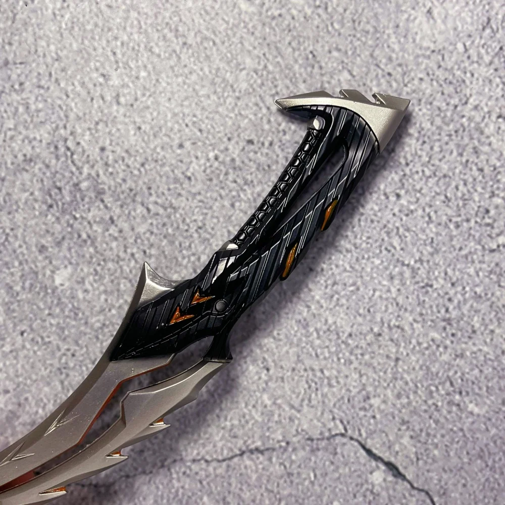 7.1inch Valorant Katana Anime Metal Sword Cosplay Prop Real Japanese Katana Samurai Sword Blackwave Blade Ninja Knife Toy Gift
