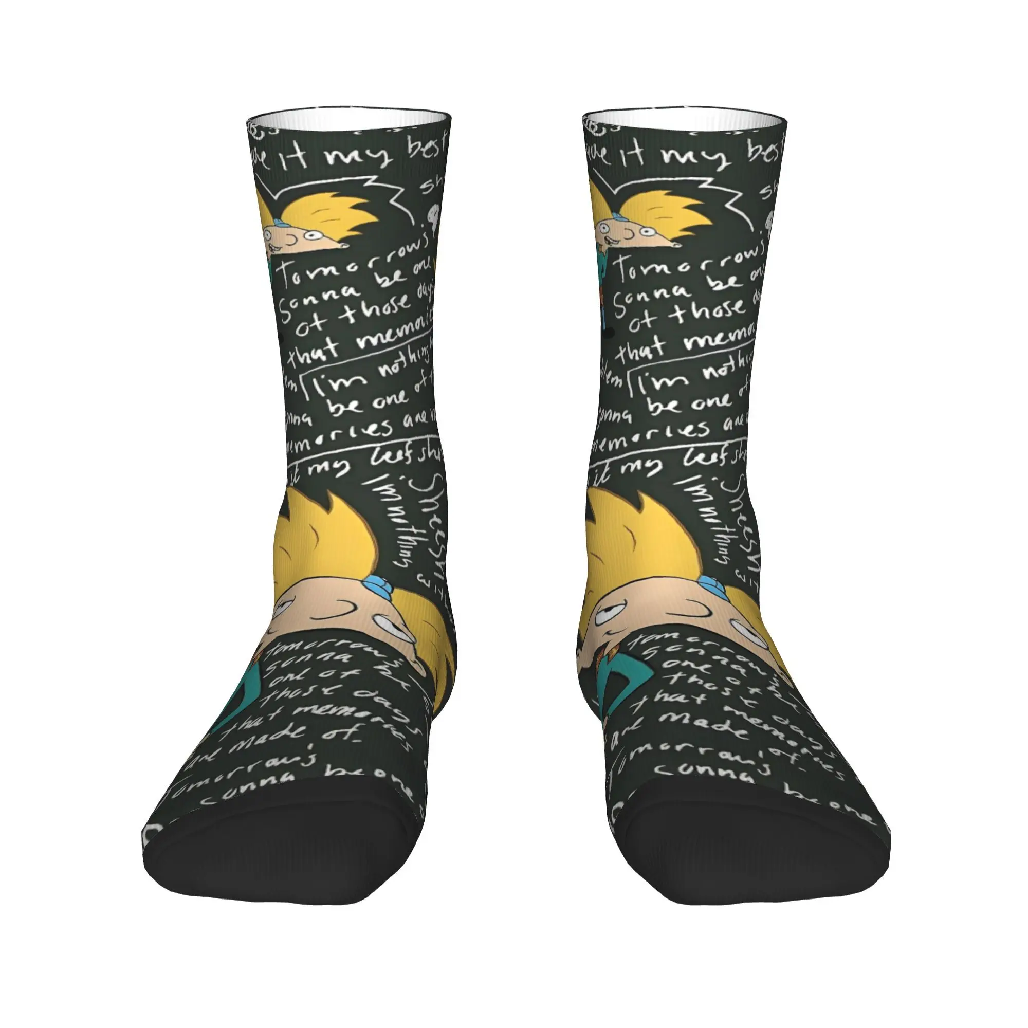 hey! Arnold Cartoon Stockings  Design Fashion Socks Autumn Non-Slip Socks Couple Climbing High Quality Socks