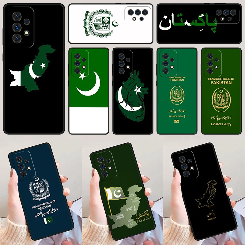 Bandera de pasaporte de Pakistán para Samsung Galaxy A52, A72, A73, A20e, A21S, A50, A70, A11, A12, A42, A31, A40, A51, A71, A32, A80, A91, funda de teléfono