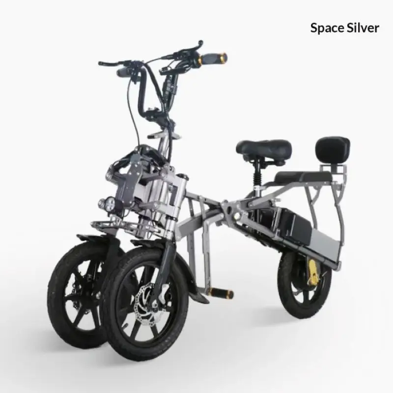 Electric Tricycle Afreda S6 Ebike Camping Folding Electric Scooter Dual Battery Multi Functional Electric Passenger Transportat