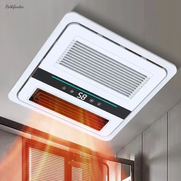 

Светильник для ванной комнаты с воздушным подогревом. Новая модель. 300х300. Отопление ванной комнаты, вытяжной вентилятор, встроенное освещение. Для замены старых моделей