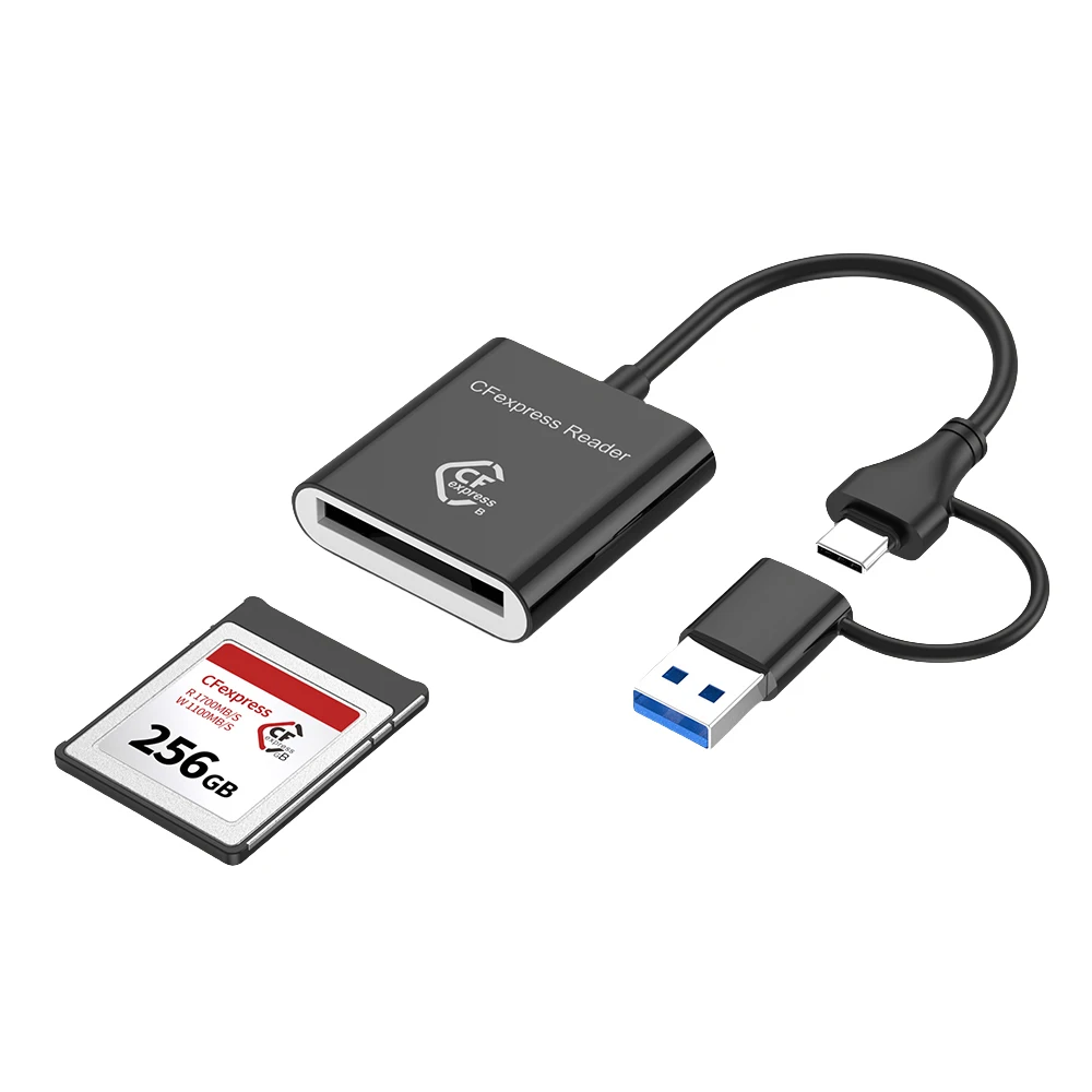 10Gbps CFexpress Type B Card Reader Writer USB3.2 Gen2 USB-C CFe   Card Reader for Android Windows XP/Vista/7/8/8.1/10/11 Mac OS