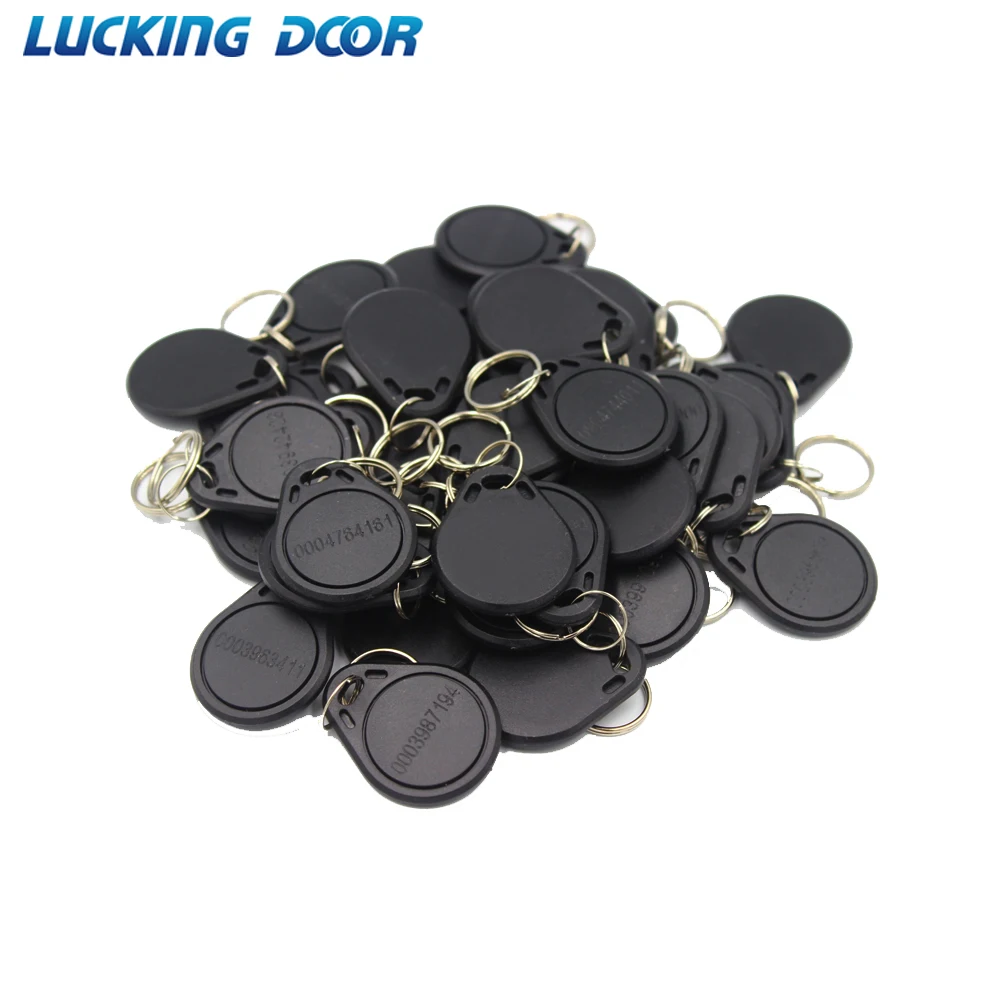 100pc/lot 125khz RFID Keychain NO3 ID Keyfob RFID Tag TK4100 Access Control Card Sticker Key Fob Ring Proximity