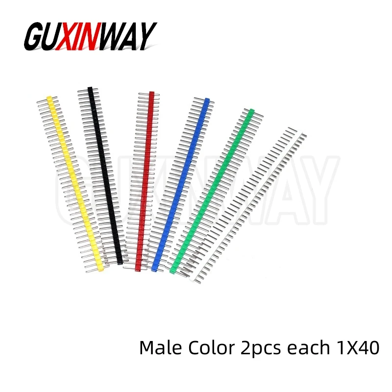 10pcs For arduino DIY Kit 40 Pin 1x40 Single Row Male and Female 2.54 Breakable Pin Header PCB JST Connector Strip