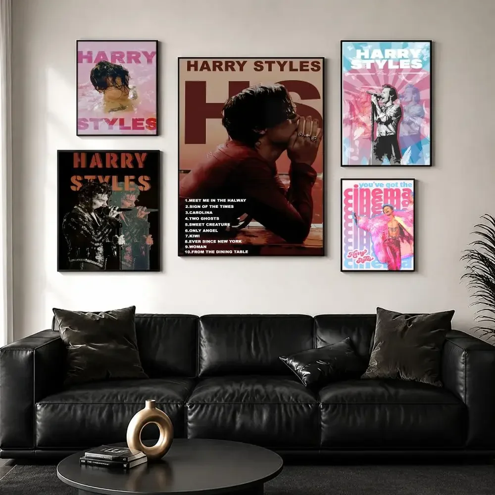 Singer H-harry Styles Painting Calligraphy Wall Art Canvas Poster Premium Home Decor Print for Living Room Bedroom