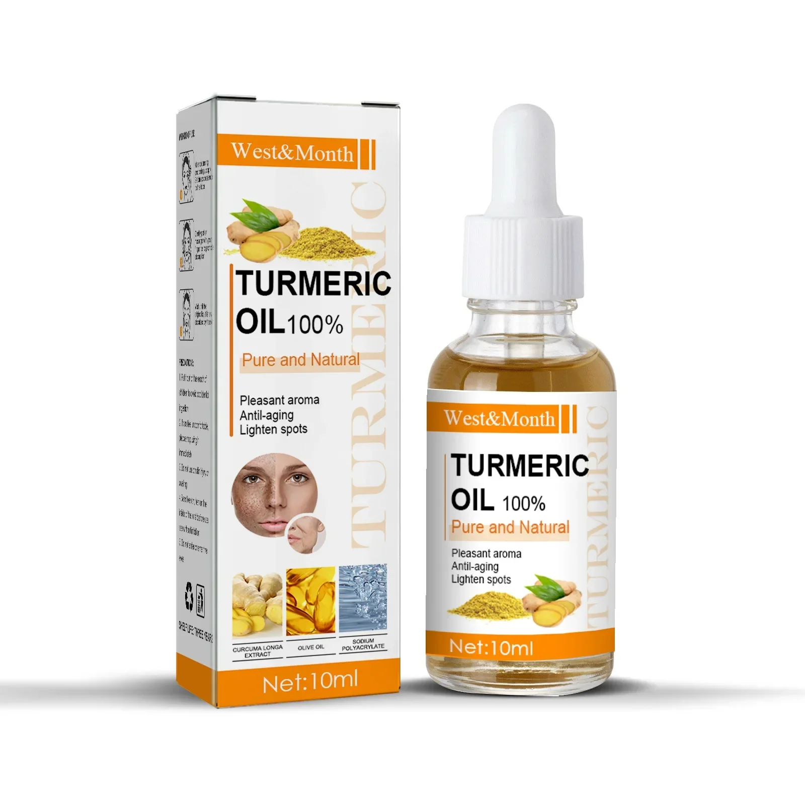 

Turmeric Essence Oil Powerful Turmeric Facial Serum - Brighten Skin, Reduce Dark Spots and Minimize Fine Lines Firming Skin