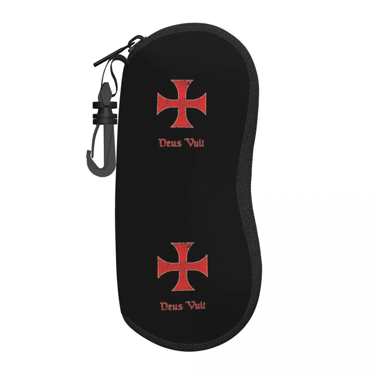 Custom Templar Deus Vult Shell Eyeglasses Protector Cases Fashion Sunglass Case Knights Cross Glasses Pouch