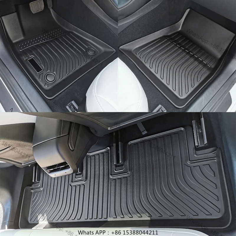 2023 New TPE All Weather 3d Car Floor Mats Customize Logo Waterproof Carpet For tes la Model 3 Model Y X S Car Floor Mats