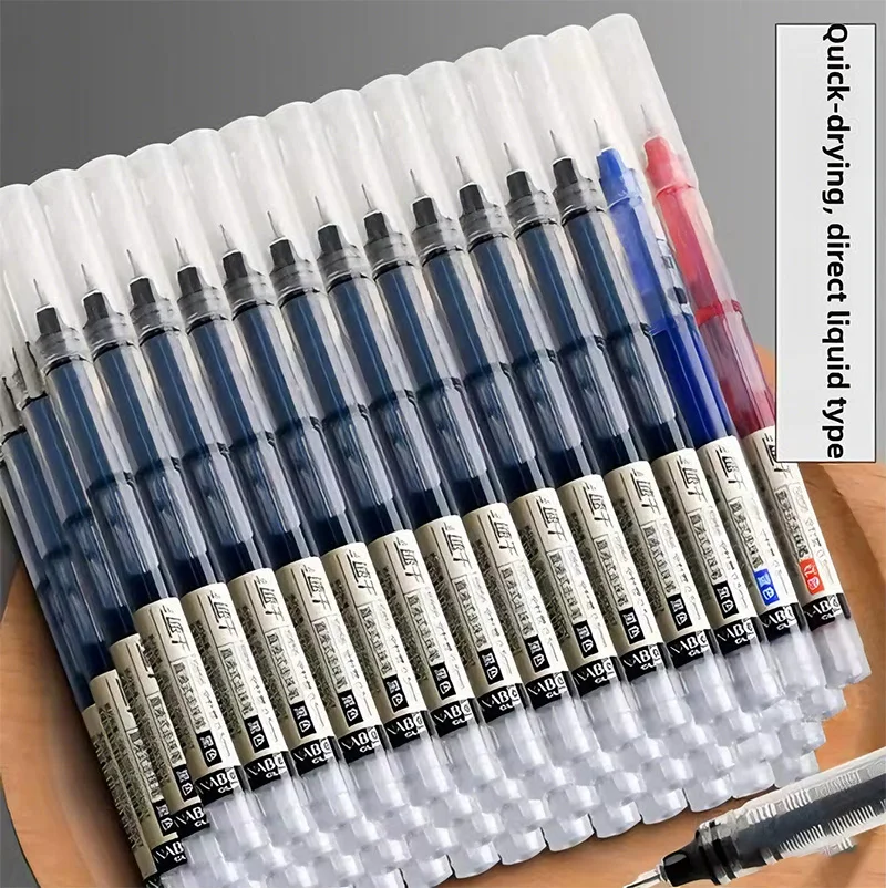 High Quality 0.5mm Quick Drying Fine Point Liquid Ink Pens Smooth Writing Comfortable Grip Non-Smudge for Office School Supplies