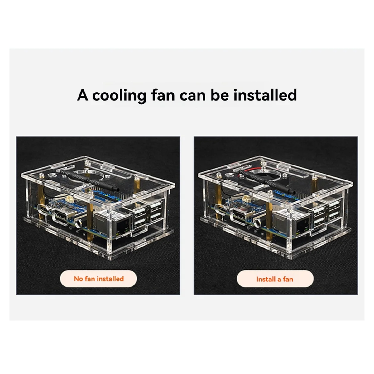 

Акриловый чехол для акриловой оболочки 4А, прозрачная защитная коробка с охлаждающим вентилятором