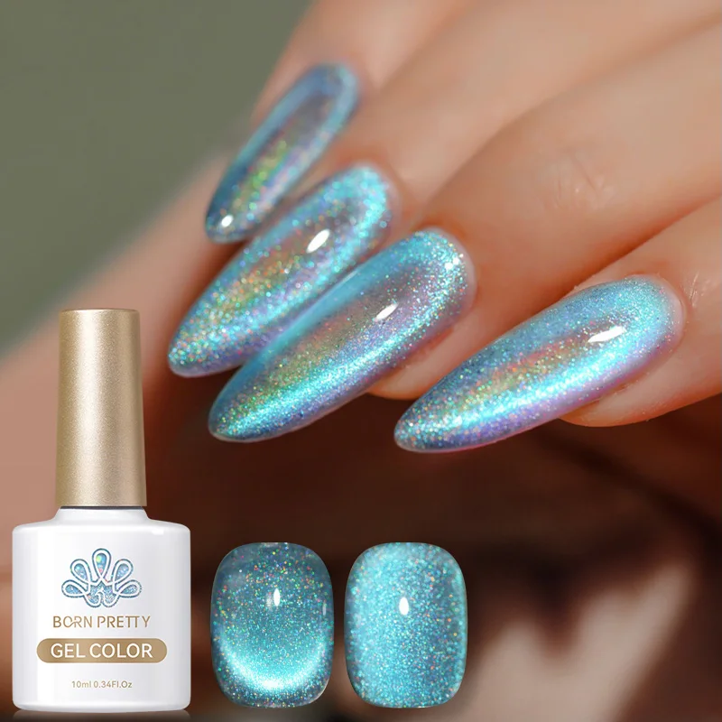 ولد جميلة 10 مللي الجليد الأزرق الأحمر قوس قزح بريق القط المغناطيسي هلام طلاء الأظافر تألق الترا تألق مبهرج شبه دائم الأشعة فوق البنفسجية ورنيس