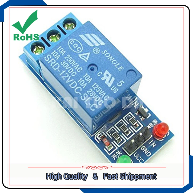 1 channel/one way relay module 5V low level trigger relay expansion board all the way single