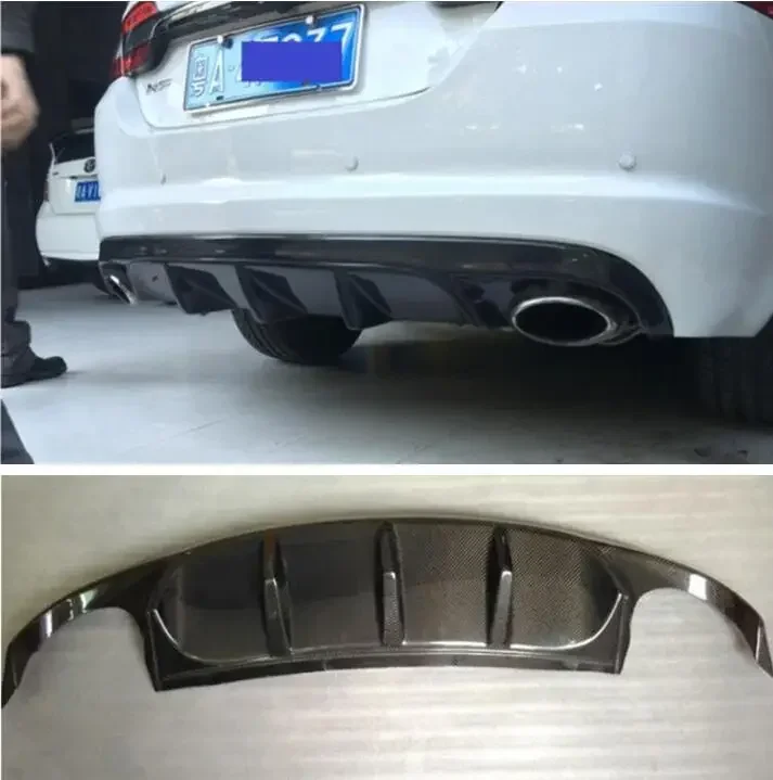 REAL CARBON FIBER REAR BUMPER TRUNK LIP SPOILER DIFFUSER For Jaguar XF 2009 2010 2011 2012 2013 2014 2015