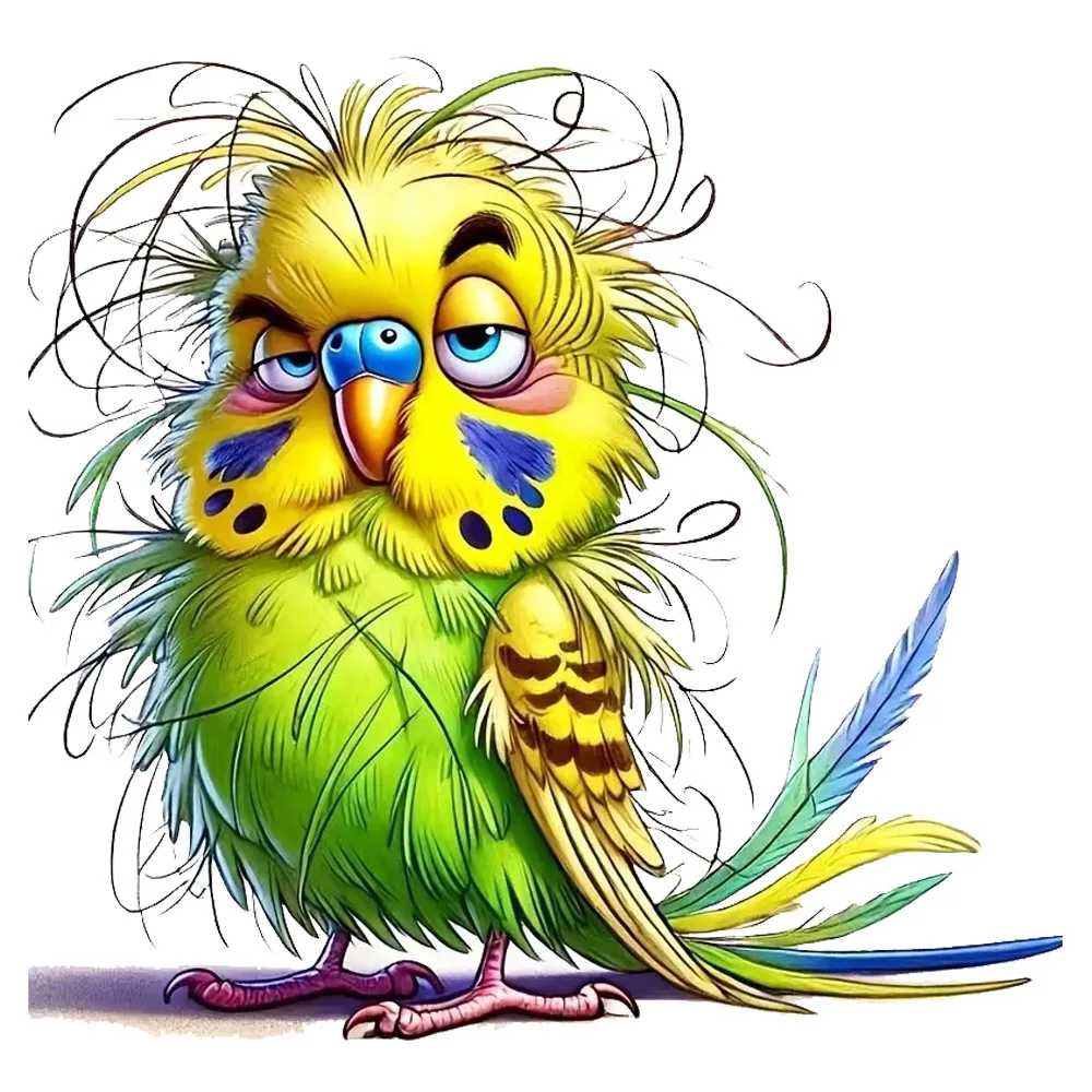 

15cm Cute Parrot Decals, Waterproof Vinyl Stickers for Car, Laptop, Wall and Glass Surface