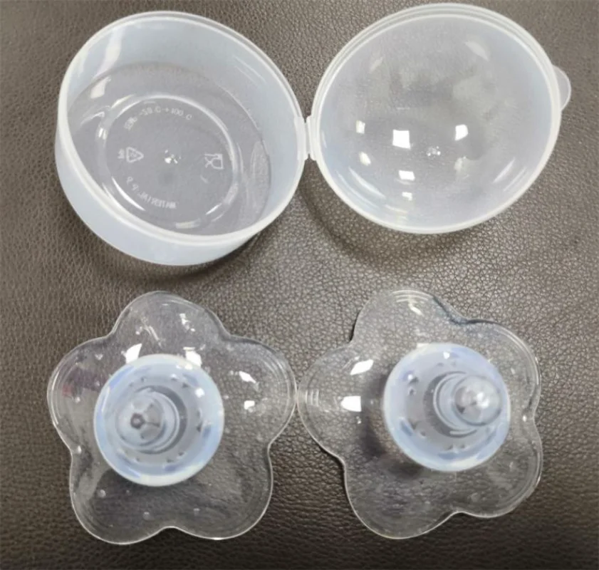 Silicone Nipple Protector with Box Breastfeeding Anti-bite Nursing Pads Dust Box Anti Overflow Breast Pads Mother Protection