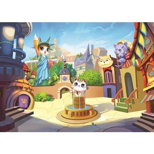 Art Kids Puzzle Cat Town 100 Piece Jigsaw Puzzle