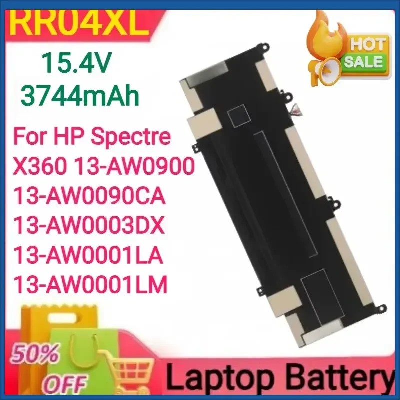 15.4V 3744mAh RR04XL L60373-005 for HP Spectre X360 13-AW0900 13-AW0090CA 13-AW0003DX 13-AW0001LA 13-AW0001LM