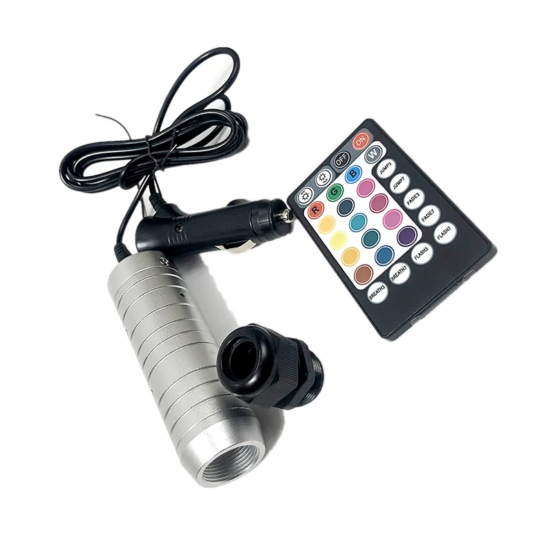 car Optic Lighting Smart Fiber Light engine RF control Optic Cable Starry Effect Ceiling Lights silve lamp RGB LED 6W  Multiple