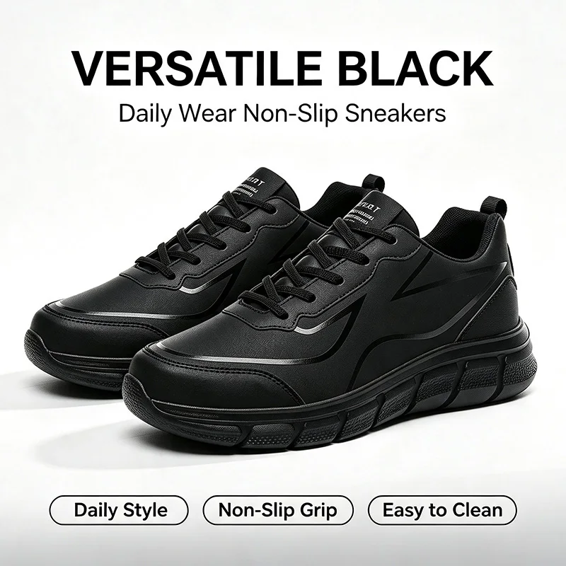 Men Lightweight Training Running Sneakers Flexible Sole Shock Absorption Non-Slip All-Terrain Grip Outdoor Casual Walking Shoes