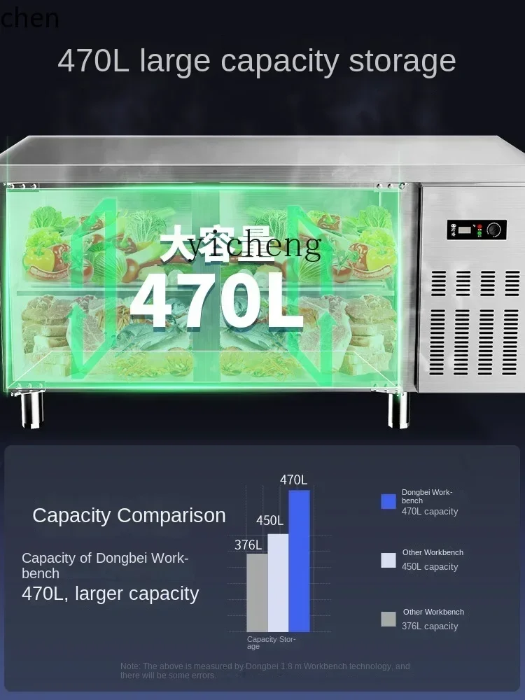 Refrigerated Workbench Kitchen Fresh-Keeping Freezer Refrigerator Operation Table