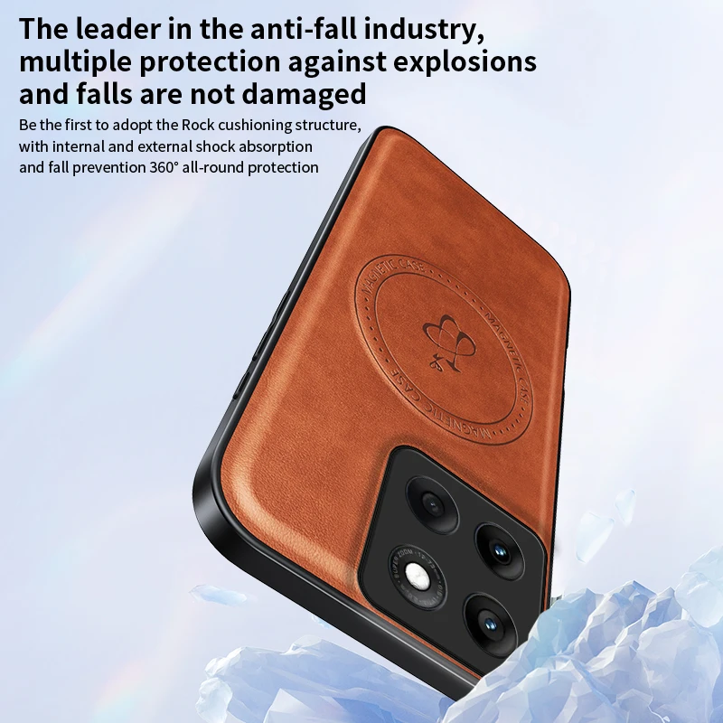 Protect Wireless Charging For MOTO Edge 50 Ultra 70 60S 40 Neo 20 Lite 30 Pro 60 Fusion Leather Phone Case Cover Magnetic Cases view 3