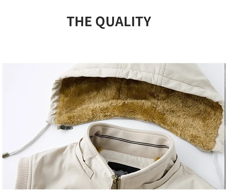 الدافئة القطن سترة الذكور سترة الرجال موضة جديدة عادية رشاقته Gilets أكمام صدرية الشتاء صوف الضأن سترة معطف تانك القمم 8XL