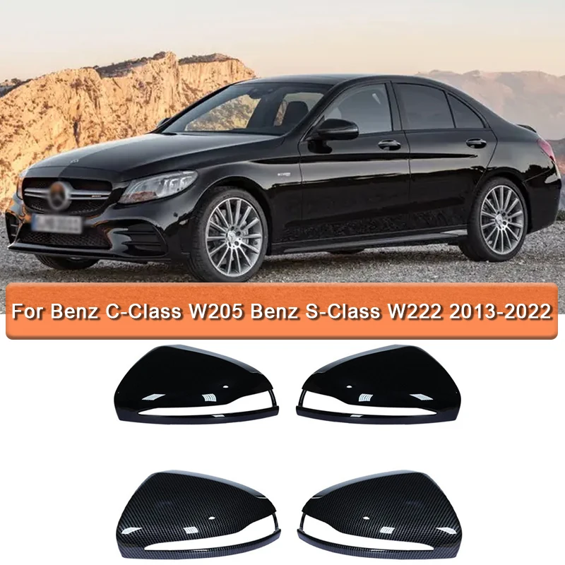 

Sp-1Pair Mirror Cover Beautifier for Mercedes Benz C S E GLC Class W205 W222 W213 X253 13-22 LHD Side Mirror Case