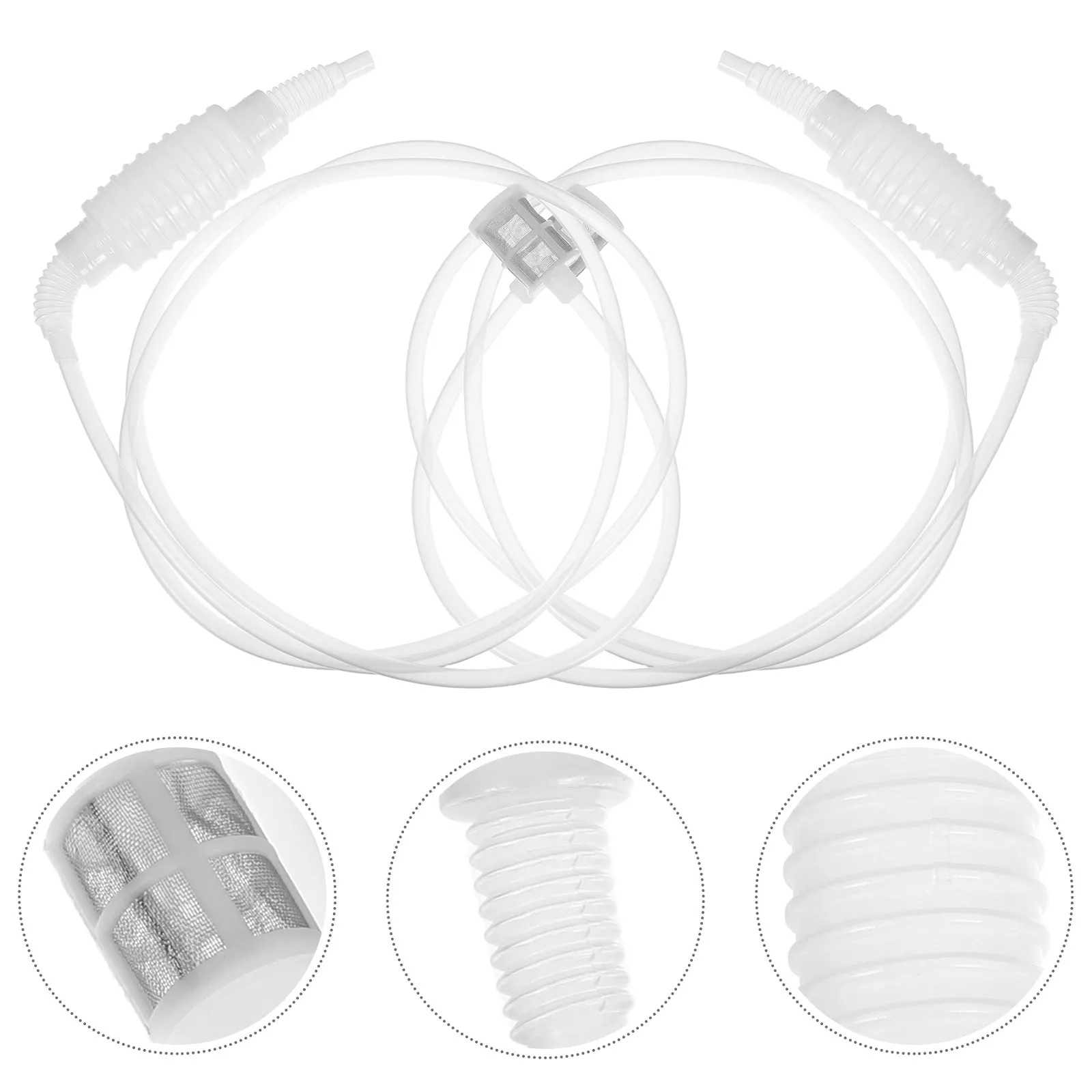 

2Pcs Manual Hand Pump Water Siphon Tubes Clear Hose Fuel Oil Transfer Pump with Filter Screen Safe Efficient Fuel