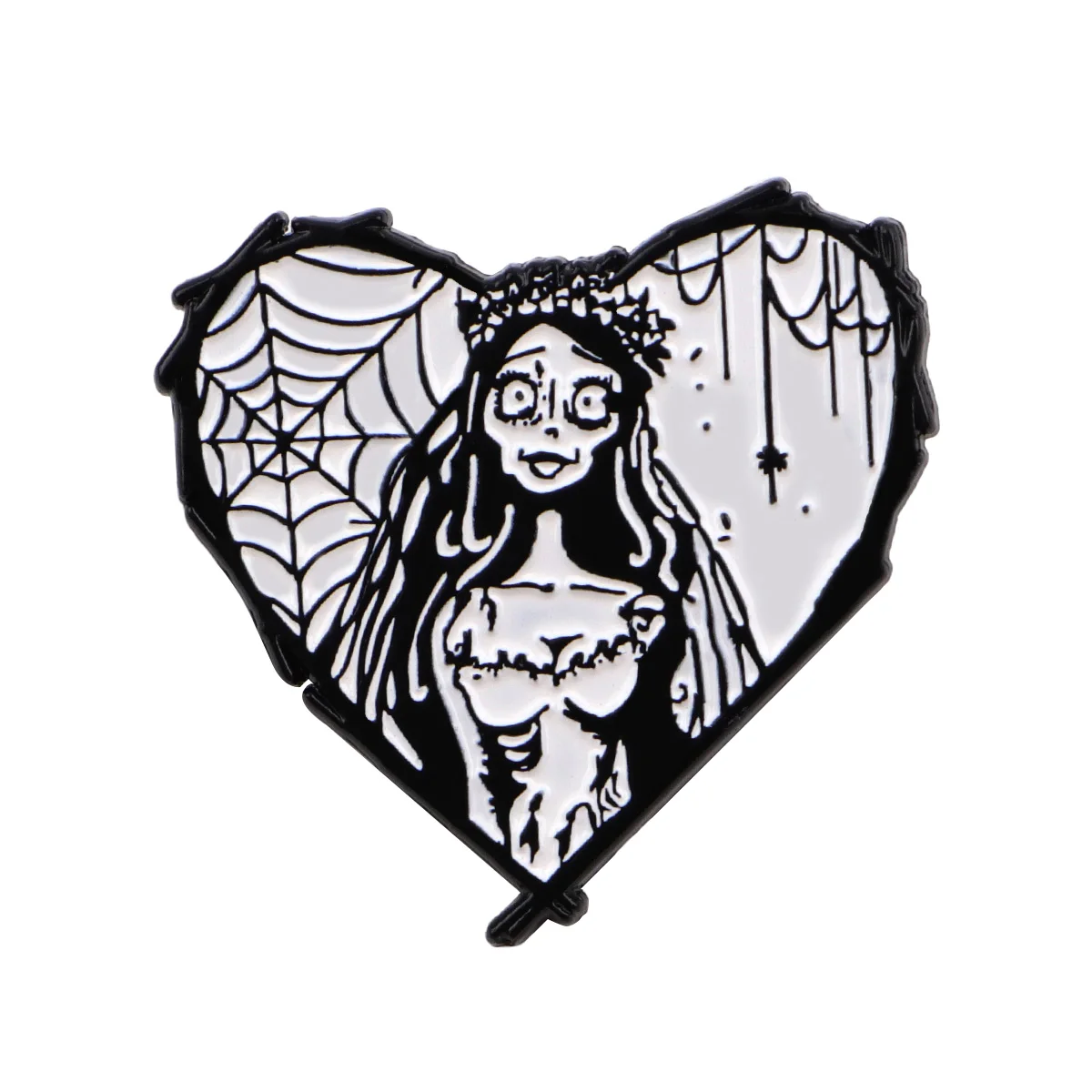 عشاق الهيكل العظمي المينا دبابيس دبابيس امرأة الرجال حقائب الظهر شارة موضة التلبيب مجوهرات أصدقاء هدايا الهالوين