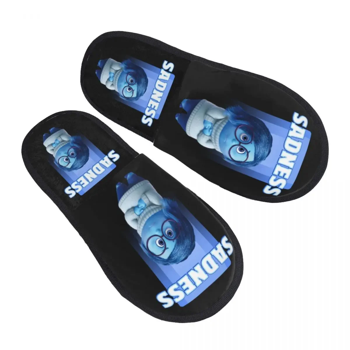 Custom Inside Out Sadness Guest Slippers for Spa Women House Slipper