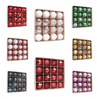 16pcs 6cm Painted Christmas Balls Set Shatterproof Reusable Electroplated Hanging Balls Elegant Plastic Xmas Tree Pendants