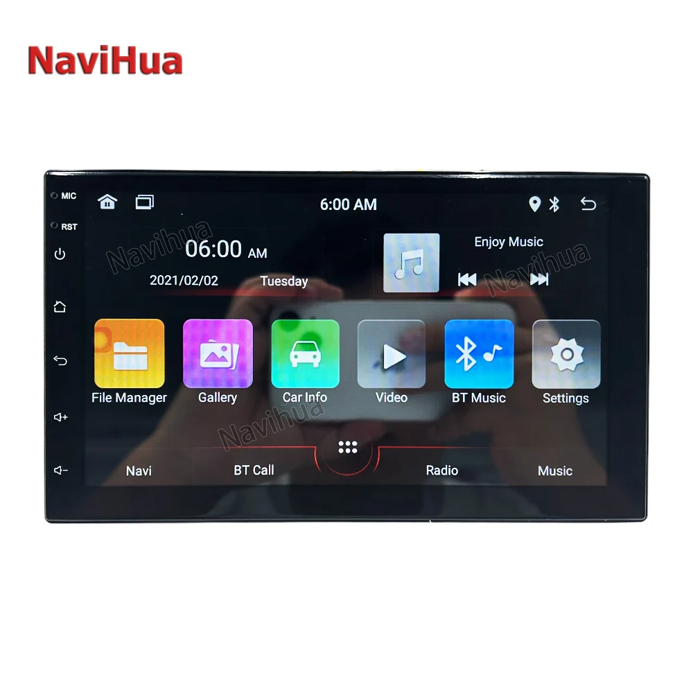 

7 Inch Universal Navigation Android Screen GPS BT FM Car Radio Multimedia Player Head Unit Electronic Video Carplay Monitors