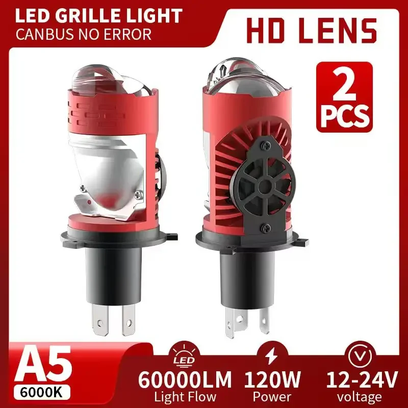 1/2PCS Led H4 Proje…