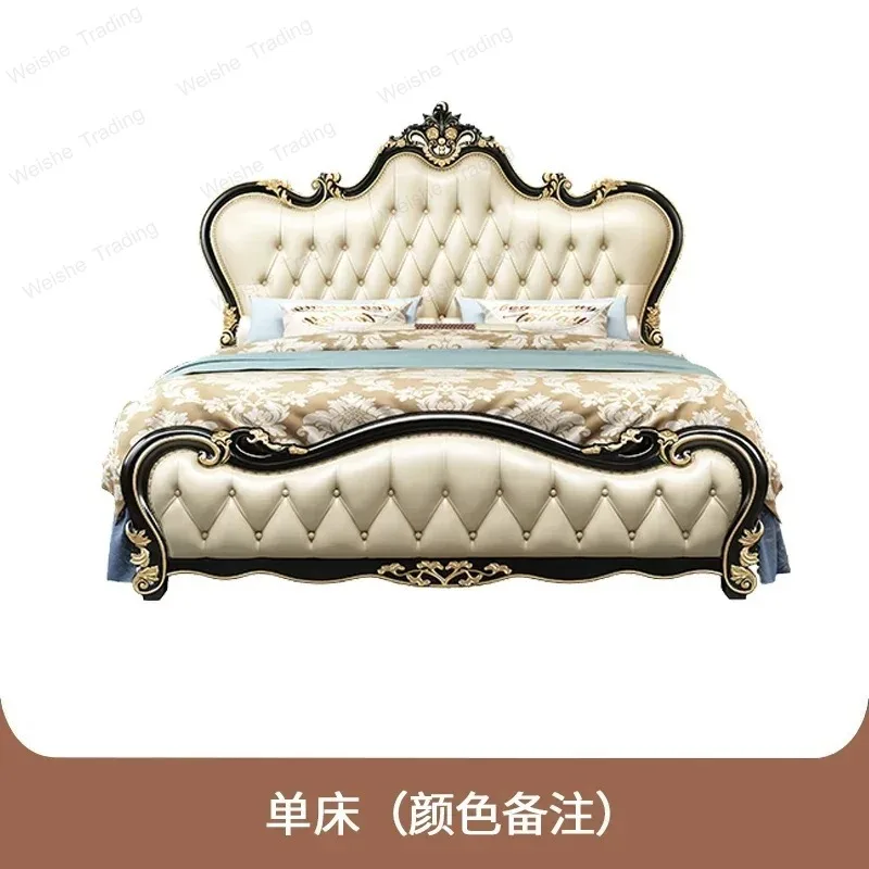 Safe Sleeping Bed Queen King Size Bedroom Girls Design Beauty Bed European Wooden Luxury Sun  Trendy Furniture