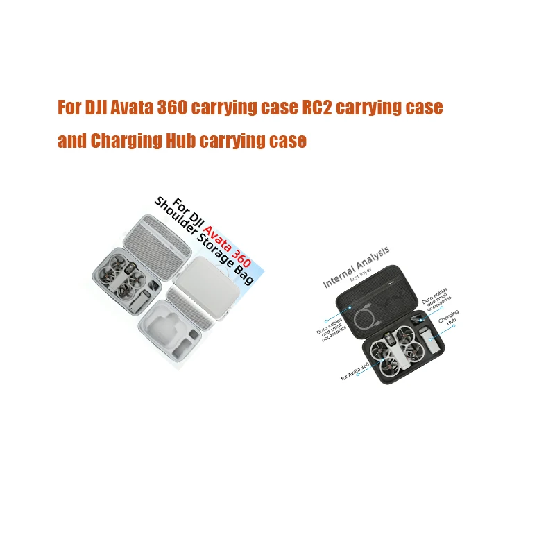 

For DJI Avata 360 carrying case RC2 carrying case and Charging Hub carrying case