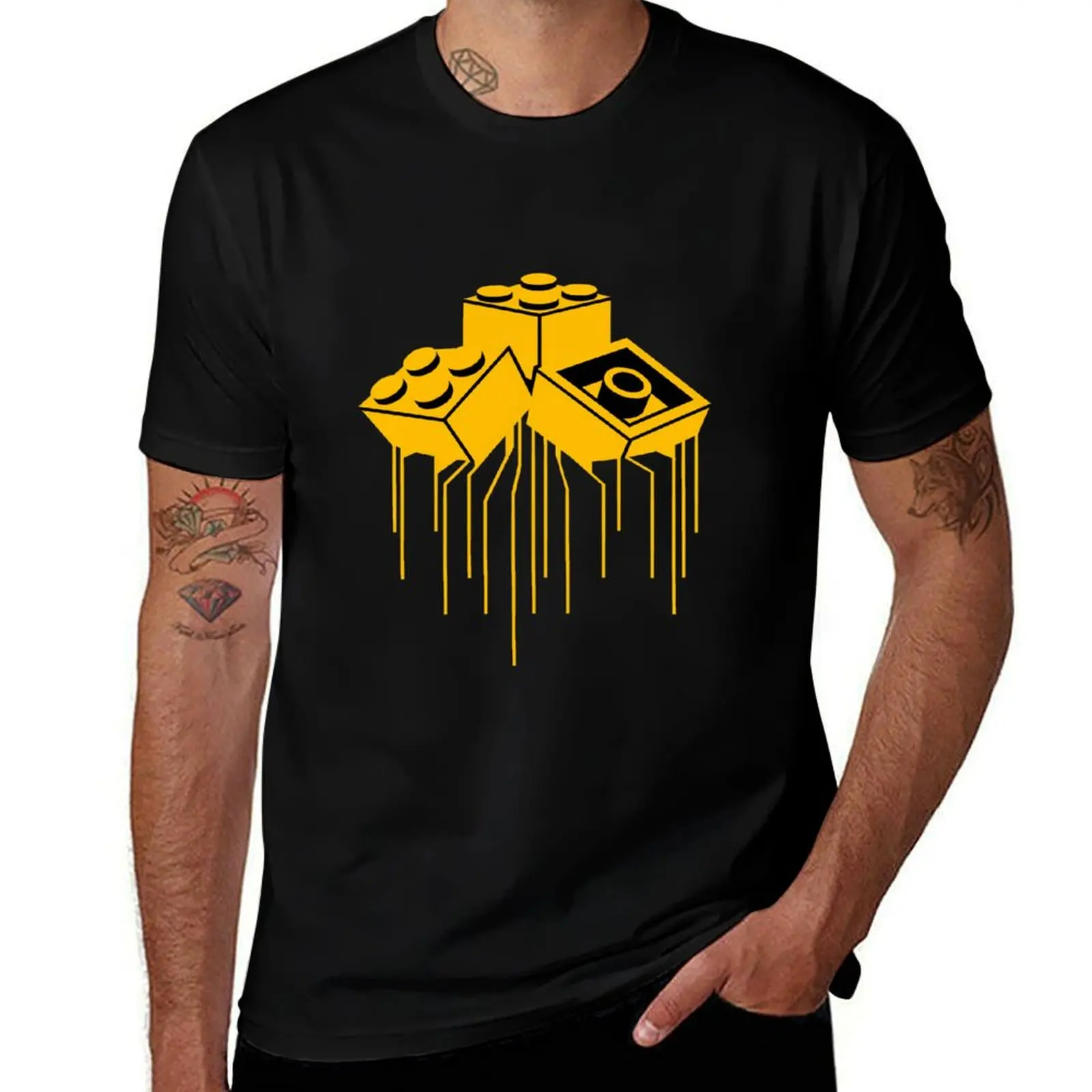 Brick Bleed Yellow T-Shirt funny t shirts dark humor T-Shirt
