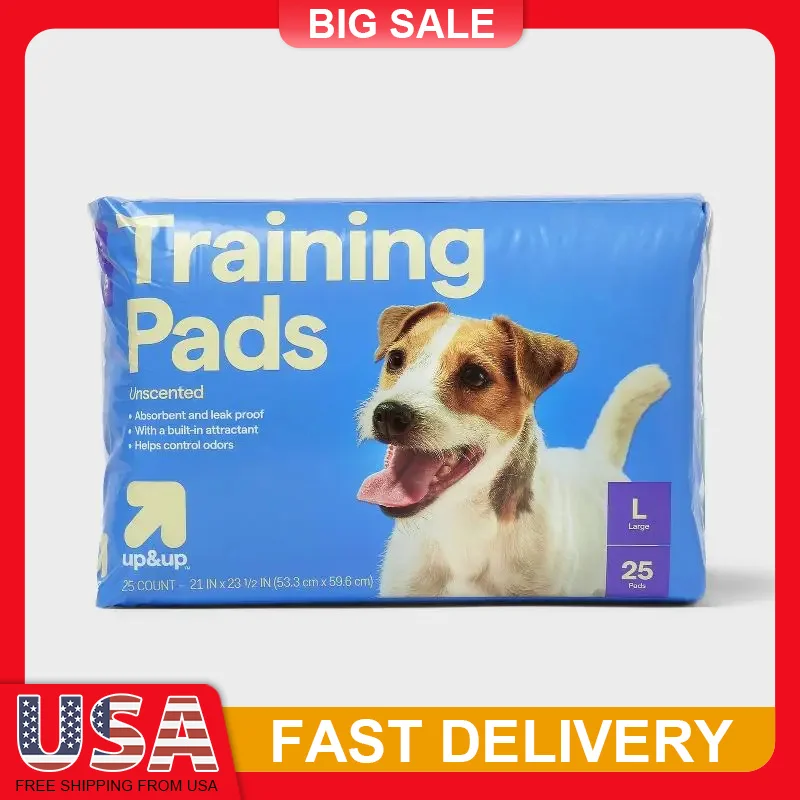 

Large Dog Training Pads 21x23.5in Unscented Absorbent Leakproof Odor Control Built in Attractant for Puppies Adults