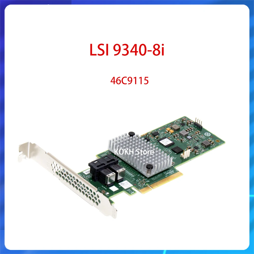 

Оригинальный контроллер для LSI 9340-8i 46C9115 M1215 12 Гб RAID0.1.10 Raid SAS3008 SAS/SATA PCI-E 3,0 X8, Массив-карта контроллера